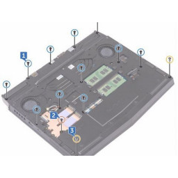 Замена компьютерной базы Dell Alienware 13 R3